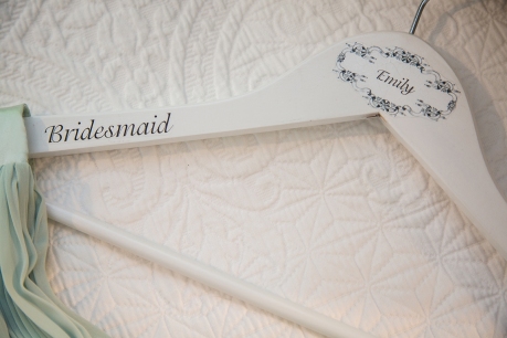 I love that this bride had personalised hangers - such a lovely memento for the day for the bridesmaids to keep