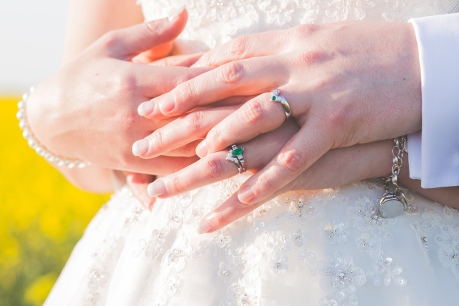 Have you thought about bespoke hand-made rings? This couple did - there's even interlock!